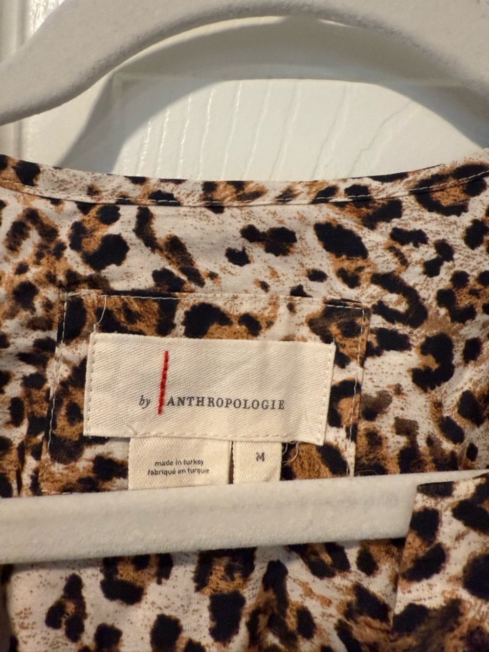 Anthropologie Leopard Print V-Neck Tiered Maxi Dress - Brown, Black, Cream - Picture 2 of 3